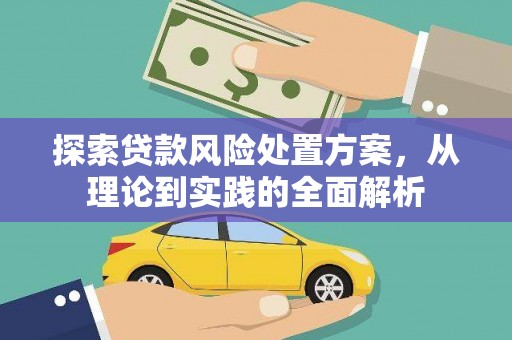 铁锋探索贷款风险处置方案，从理论到实践的全面解析