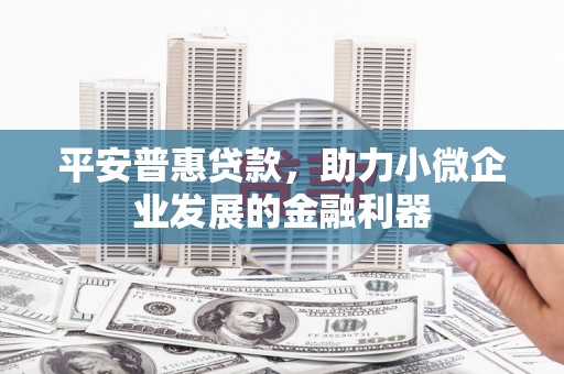 铁锋平安普惠贷款，助力小微企业发展的金融利器