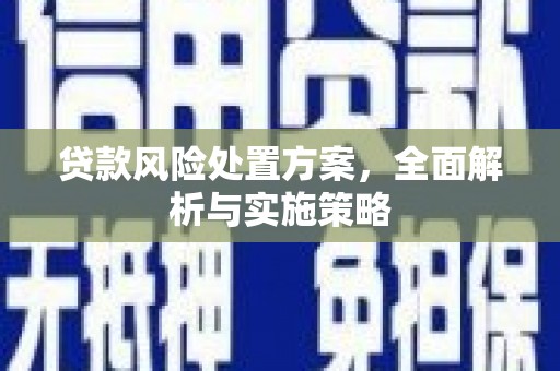 铁锋贷款风险处置方案，全面解析与实施策略